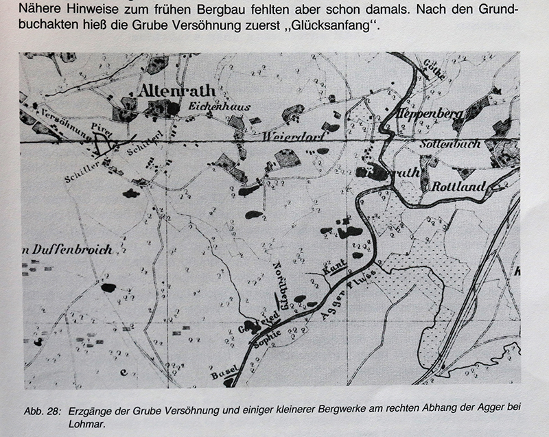 Erzgänge der Grube Versöhnung